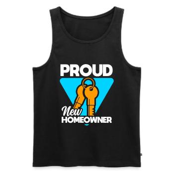 Neuer Hausbesitzer Hauswarmester Hausbesitzer - Männer Premium Bio Tank Top - Schwarz - Vorne - Michal (187cm)