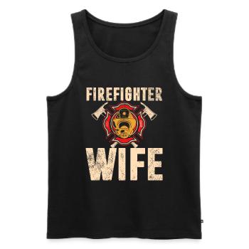 Équipes de pompiers ́ - Débardeur bio Premium Homme - noir - Devant - Michal (187cm)
