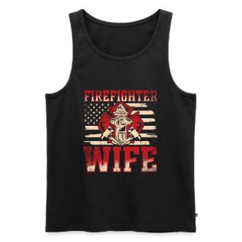 Équipes de pompiers ́ - Débardeur bio Premium Homme - noir - Devant - Michal (187cm)