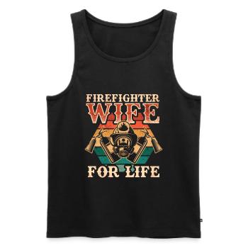 Équipes de pompiers ́ - Débardeur bio Premium Homme - noir - Devant - Michal (187cm)