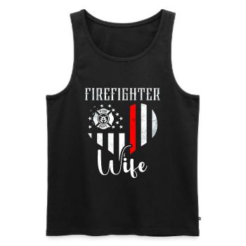 Équipes de pompiers ́ - Débardeur bio Premium Homme - noir - Devant - Michal (187cm)