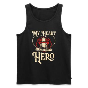 Équipes de pompiers ́ - Débardeur bio Premium Homme - noir - Devant - Michal (187cm)