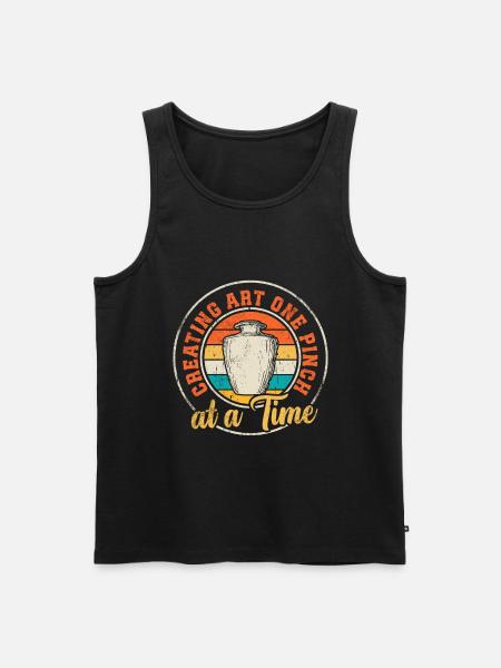 Ceramic Pottery Sculpture - Men's Premium Organic Tank Top - black