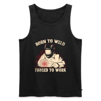 Schweißschweißarbeiterin Metallbearbeitungs - Männer Premium Bio Tank Top - Schwarz - Vorne - Michal (187cm)