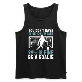 Lacrosse Goalkeeper Gloves Stick Lax Goalkeeper - Men's Premium Organic Tank Top - black - Front - Michal (187cm)