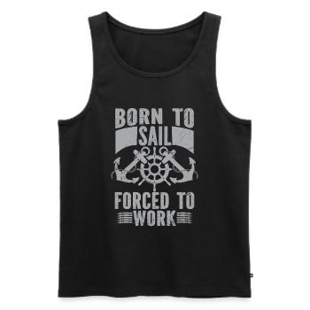 Bootskapitän Lustiger Bootssegelsee Boater - Männer Premium Bio Tank Top - Schwarz - Vorne - Michal (187cm)