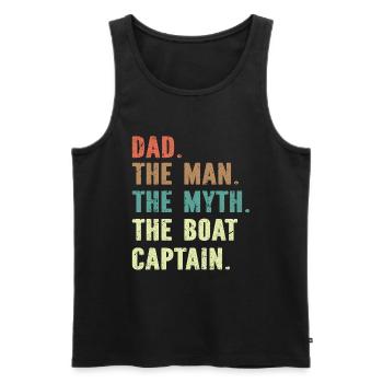Bootskapitän Lustiger Bootssegelsee Boater - Männer Premium Bio Tank Top - Schwarz - Vorne - Michal (187cm)