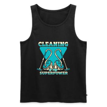 Housekeeping Week Geschenke Reinigungsliebhaber - Männer Premium Bio Tank Top - Schwarz - Vorne - Michal (187cm)