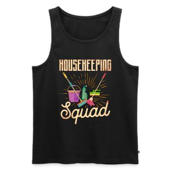 Housekeeping Week Geschenke Reinigungsliebhaber - Männer Premium Bio Tank Top - Schwarz - Vorne - Michal (187cm)
