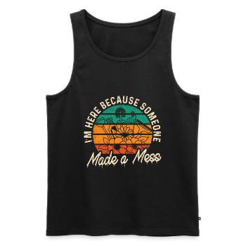 Housekeeping Week Geschenke Reinigungsliebhaber - Männer Premium Bio Tank Top - Schwarz - Vorne - AI Model Male 178 light (178cm)