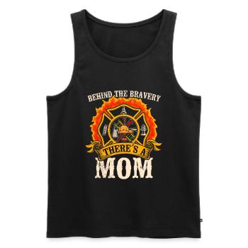 Feuerwehrmutter Feuerwehr Mutter - Männer Premium Bio Tank Top - Schwarz - Vorne - Michal (187cm)