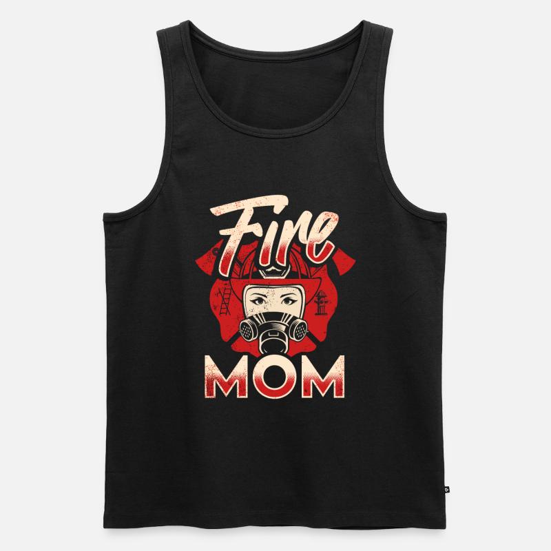 Feuerwehrmutter Feuerwehr Mutter - Männer Premium Bio Tank Top - Schwarz