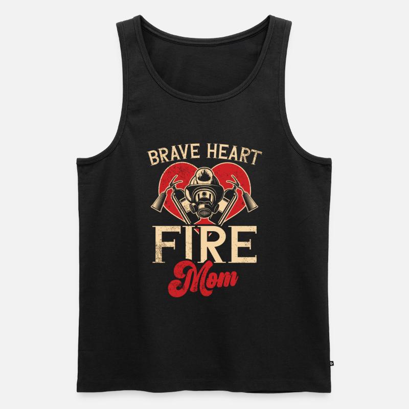Feuerwehrmutter Feuerwehr Mutter - Männer Premium Bio Tank Top - Schwarz