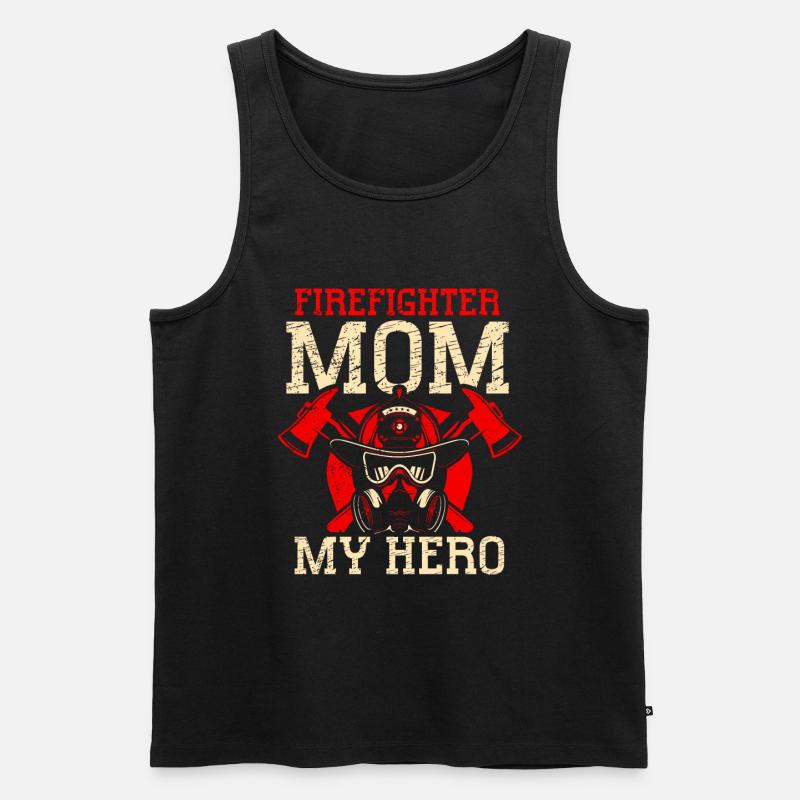 Feuerwehrmutter Feuerwehr Mutter - Männer Premium Bio Tank Top - Schwarz