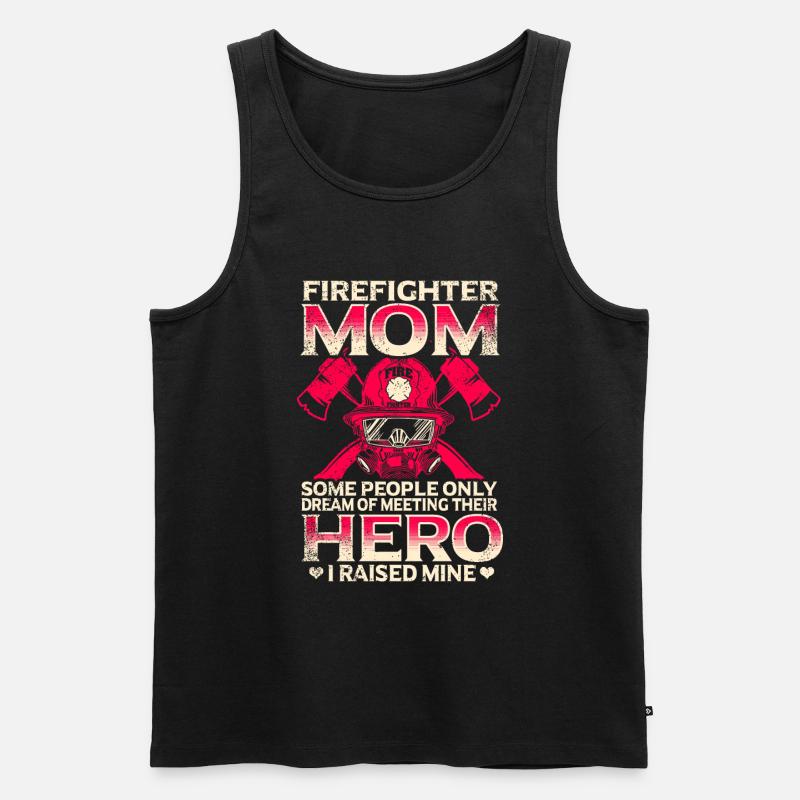 Feuerwehrmutter Feuerwehr Mutter - Männer Premium Bio Tank Top - Schwarz