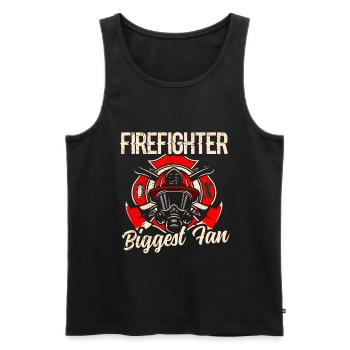 Feuerwehrmutter Feuerwehr Mutter - Männer Premium Bio Tank Top - Schwarz - Vorne - Michal (187cm)
