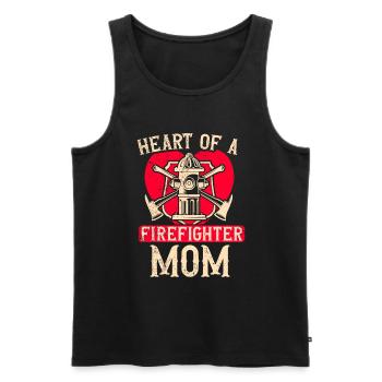 Feuerwehrmutter Feuerwehr Mutter - Männer Premium Bio Tank Top - Schwarz - Vorne - Michal (187cm)