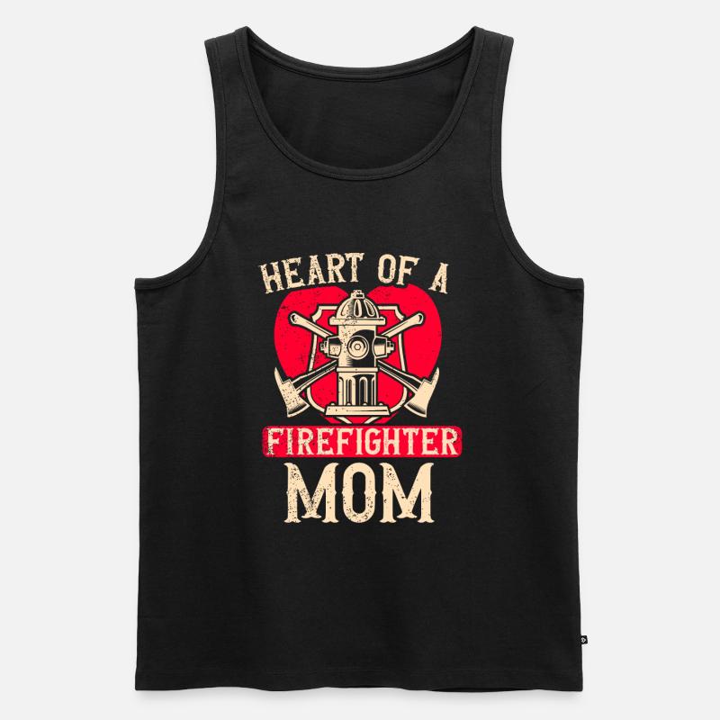 Feuerwehrmutter Feuerwehr Mutter - Männer Premium Bio Tank Top - Schwarz