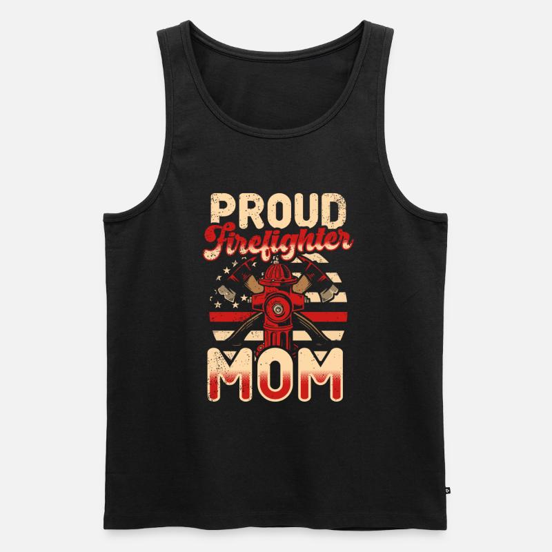 Feuerwehrmutter Feuerwehr Mutter - Männer Premium Bio Tank Top - Schwarz