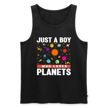 Solar System, Planets, Science Space, Astrology - Men's Premium Organic Tank Top - black - Front - Michal (187cm)