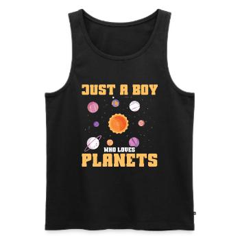 Solar System, Planets, Science Space, Astrology - Men's Premium Organic Tank Top - black - Front - Michal (187cm)