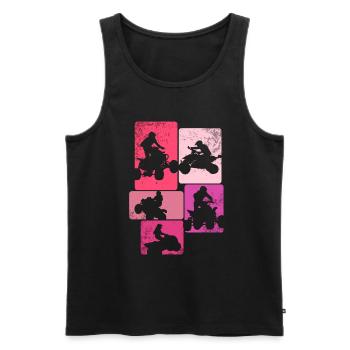 Quadgirl ATV 4 Wheeler Off Roading Lover - Männer Premium Bio Tank Top - Schwarz - Vorne - AI Model Male 178 light (178cm)