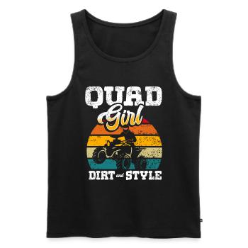 Quadgirl ATV 4 Wheeler Off Roading Lover - Männer Premium Bio Tank Top - Schwarz - Vorne - AI Model Male 178 light (178cm)