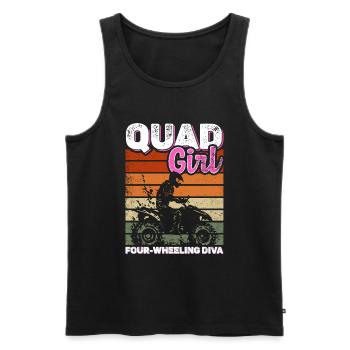 Quadgirl ATV 4 Wheeler Off Roading Lover - Männer Premium Bio Tank Top - Schwarz - Vorne - AI Model Male 178 light (178cm)