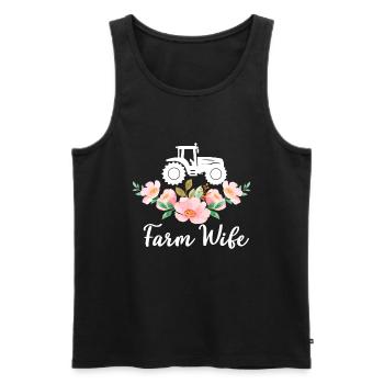 Farmfrau Landwirt Landwirtschaft Landwirtschaft - Männer Premium Bio Tank Top - Schwarz - Vorne - AI Model Male 178 light (178cm)
