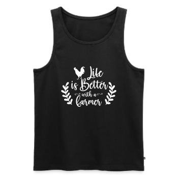 Farmfrau Landwirt Landwirtschaft Landwirtschaft - Männer Premium Bio Tank Top - Schwarz - Vorne - AI Model Male 178 light (178cm)