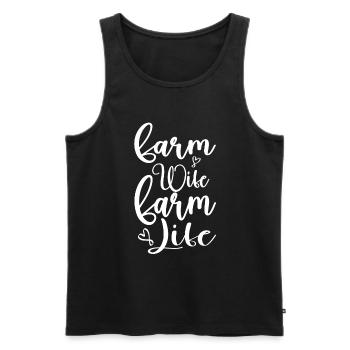 Farmfrau Landwirt Landwirtschaft Landwirtschaft - Männer Premium Bio Tank Top - Schwarz - Vorne - AI Model Male 178 light (178cm)