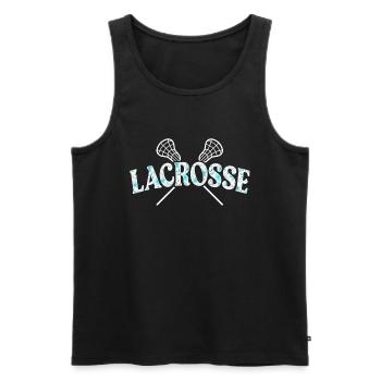 Lacrosse Girl Lax Girl Spieler Frauen - Männer Premium Bio Tank Top - Schwarz - Vorne - AI Model Male 178 light (178cm)