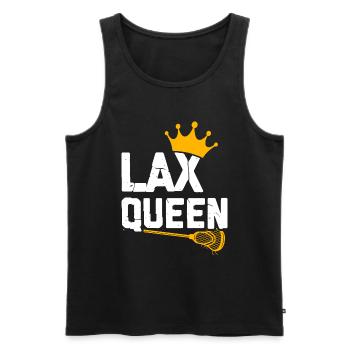 Lacrosse Girl Lax Girl Player Women - Men's Premium Organic Tank Top - black - Front - AI Model Male 178 light (178cm)