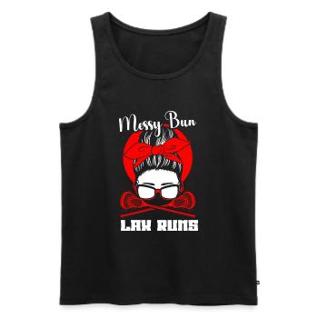 Lacrosse Girl Lax Girl Spieler Frauen - Männer Premium Bio Tank Top - Schwarz - Vorne - AI Model Male 178 light (178cm)