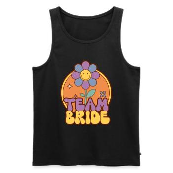 Groovy Bride Bachelorette Bridal Shower - Débardeur bio Premium Homme - noir - Devant - Michal (187cm)