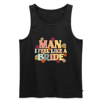 Groovy Bride Bachelorette Bridal Shower - Débardeur bio Premium Homme - noir - Devant - Michal (187cm)
