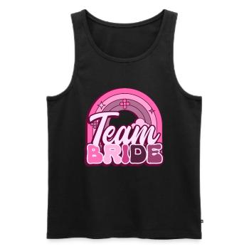 Groovy Braut Bachelorette Brautparty - Männer Premium Bio Tank Top - Schwarz - Vorne - AI Model Male 178 light (178cm)