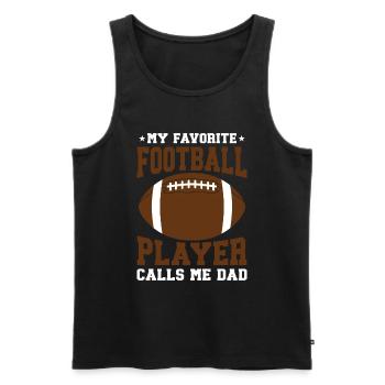 Soccer Dad Proud Soccer Dad Father's Day - Men's Premium Organic Tank Top - black - Front - Michal (187cm)