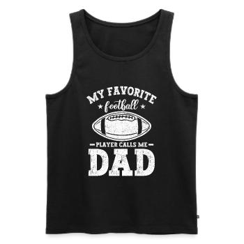 Soccer Dad Proud Soccer Dad Father's Day - Men's Premium Organic Tank Top - black - Front - Michal (187cm)