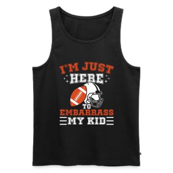 Fußball Papa Stolze Fußball -Vater Vatertag - Männer Premium Bio Tank Top - Schwarz - Vorne - AI Model Male 178 light (178cm)