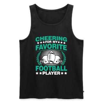 Fußball Papa Stolze Fußball -Vater Vatertag - Männer Premium Bio Tank Top - Schwarz - Vorne - AI Model Male 178 light (178cm)