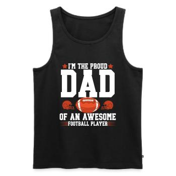Soccer Dad Proud Soccer Dad Father's Day - Men's Premium Organic Tank Top - black - Front - Michal (187cm)