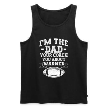 Soccer Dad Proud Soccer Dad Father's Day - Men's Premium Organic Tank Top - black - Front - Michal (187cm)