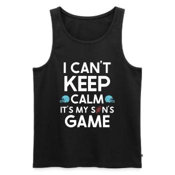 Fußball Papa Stolze Fußball -Vater Vatertag - Männer Premium Bio Tank Top - Schwarz - Vorne - AI Model Male 178 light (178cm)
