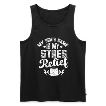 Soccer Dad Proud Soccer Dad Father's Day - Men's Premium Organic Tank Top - black - Front - Michal (187cm)