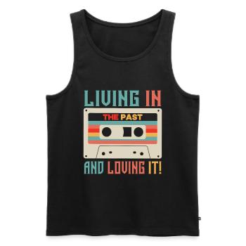 Girl Boy Kids 70s 80s 90s Disco Costume Outfit - Men's Premium Organic Tank Top - black - Front - Michal (187cm)