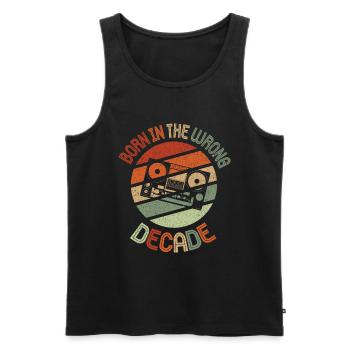 Girl Boy Kids 70s 80s 90s Disco Costume Outfit - Men's Premium Organic Tank Top - black - Front - Michal (187cm)
