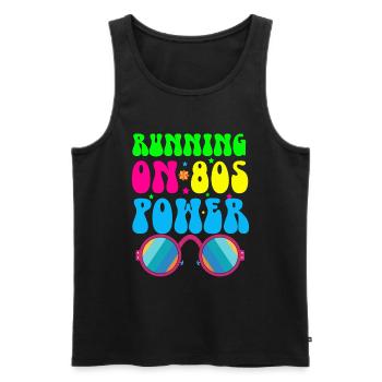 Girl Boy Kids 70s 80s 90s Disco Costume Outfit - Men's Premium Organic Tank Top - black - Front - Michal (187cm)