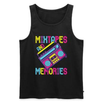 Girl Boy Kids 70s 80s 90s Disco Costume Outfit - Men's Premium Organic Tank Top - black - Front - Michal (187cm)