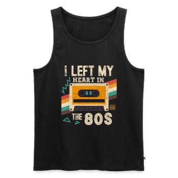 Girl Boy Kids 70s 80s 90s Disco Costume Outfit - Men's Premium Organic Tank Top - black - Front - Michal (187cm)